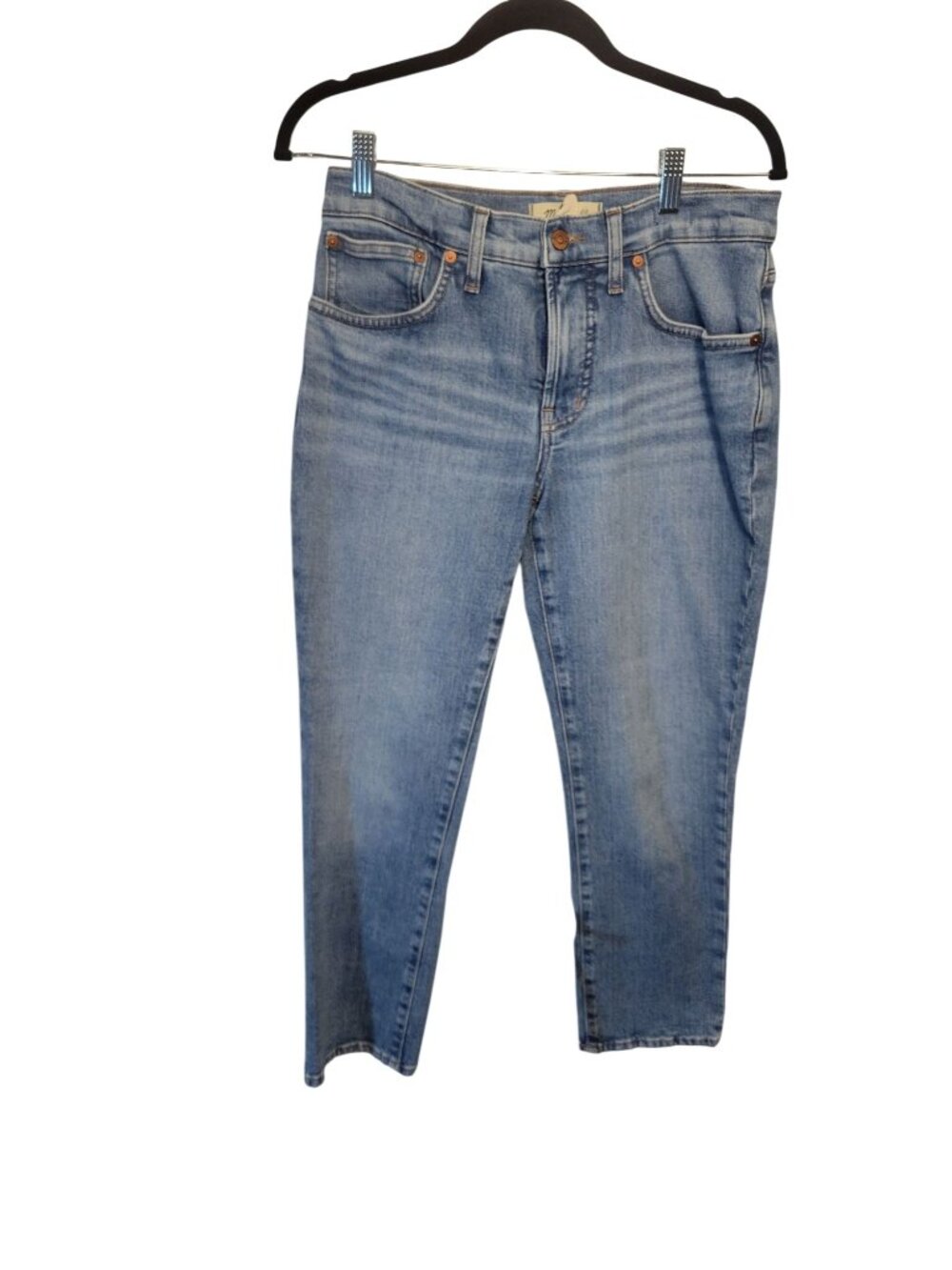 Madewell Mid-Rise Perfect Vintage Jeans Size 27 Petite Light Wash Denim Womens F